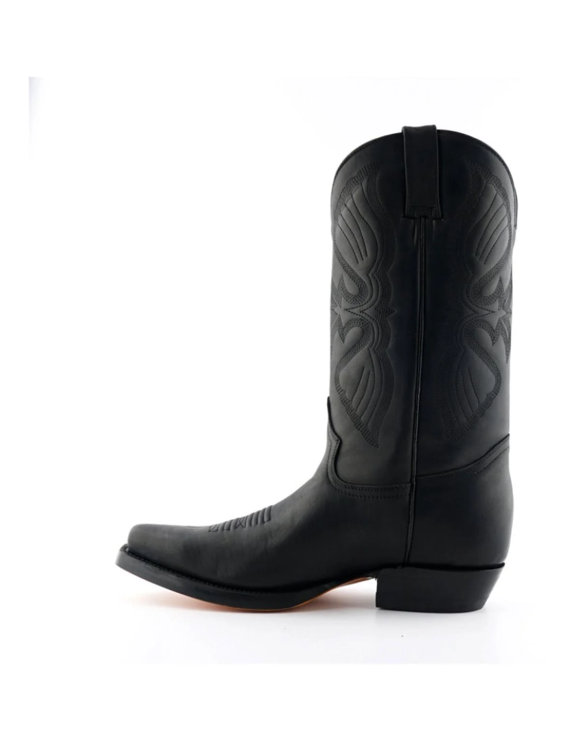 imagem de Botas masculinas de couro cowboy pretas Grinders - Louisiana2