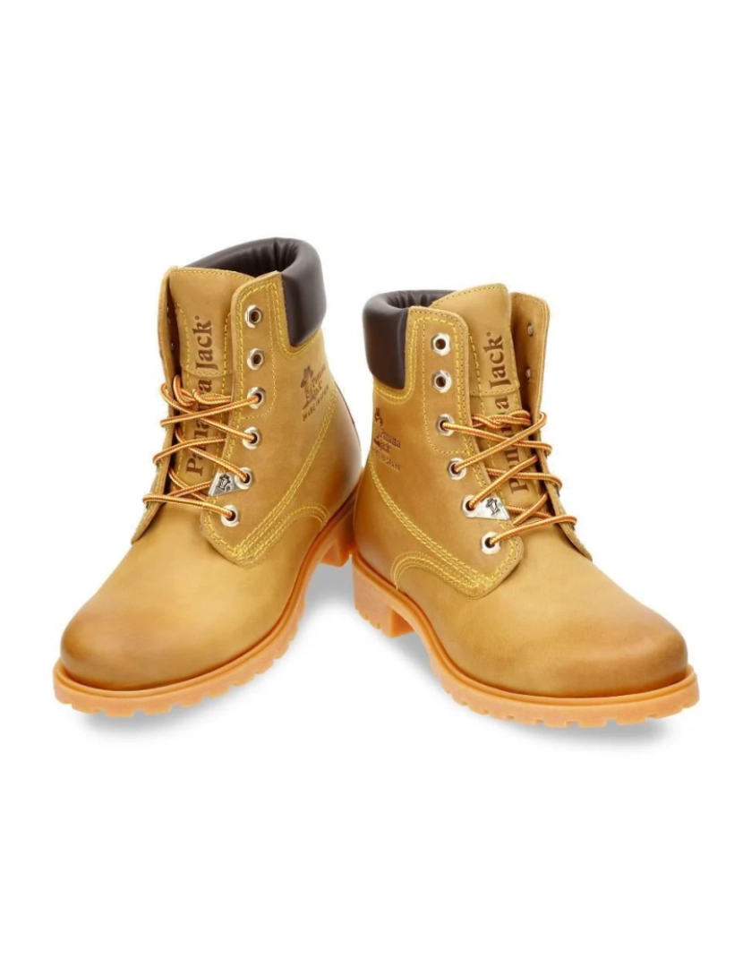 imagem de Panama Jack Botas femininas 03 B1 tan com cadarços de couro à prova d'água para caminhada no tornozelo Chukka2