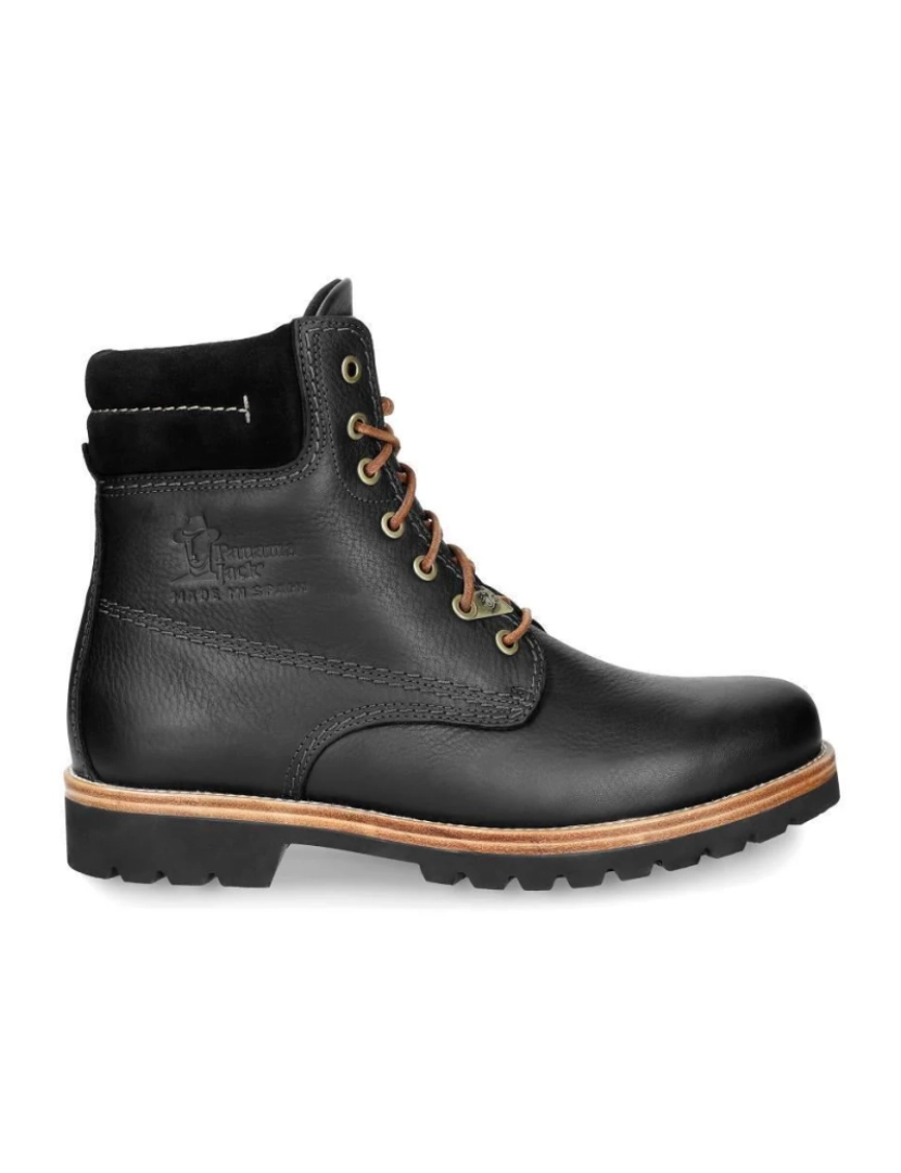 Panama Jack - Panama Jack 03 C27 Botas masculinas pretas à prova d'água cadarços de couro para caminhada no tornozelo Chukka