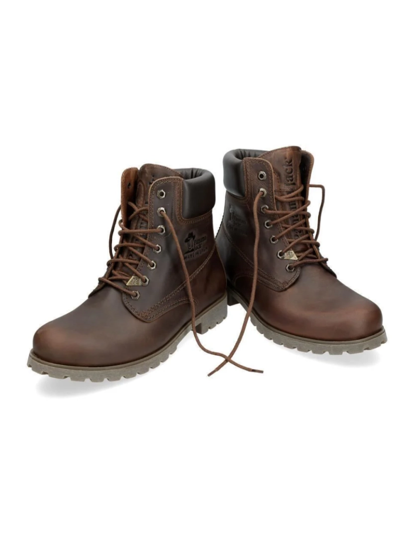 imagem de Panama Jack 03 C8 Botas masculinas marrons cadarços de couro à prova d'água para caminhada no tornozelo Chukka2