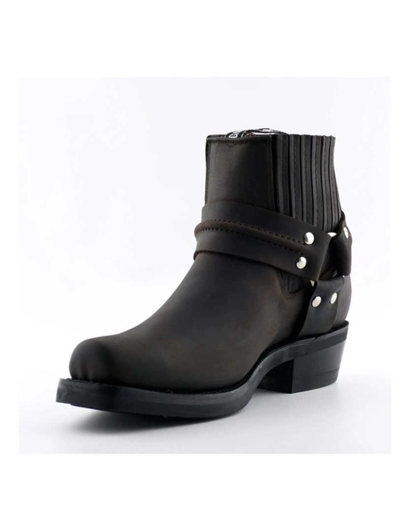 imagem de Botas de couro ocidental marrom unissex Grinders-Renegade Lo5