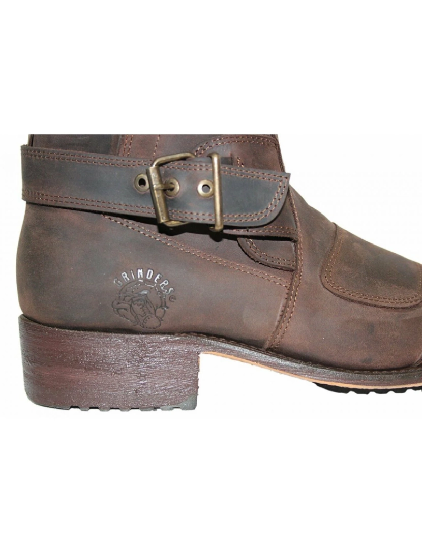 imagem de Botas de cowboy masculinas de couro preto Grinders - Route 666