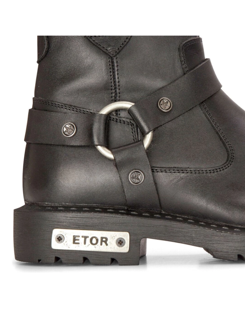 imagem de Botas militares de couro masculino preto combate motociclista motocicleta punk bota ocidental5