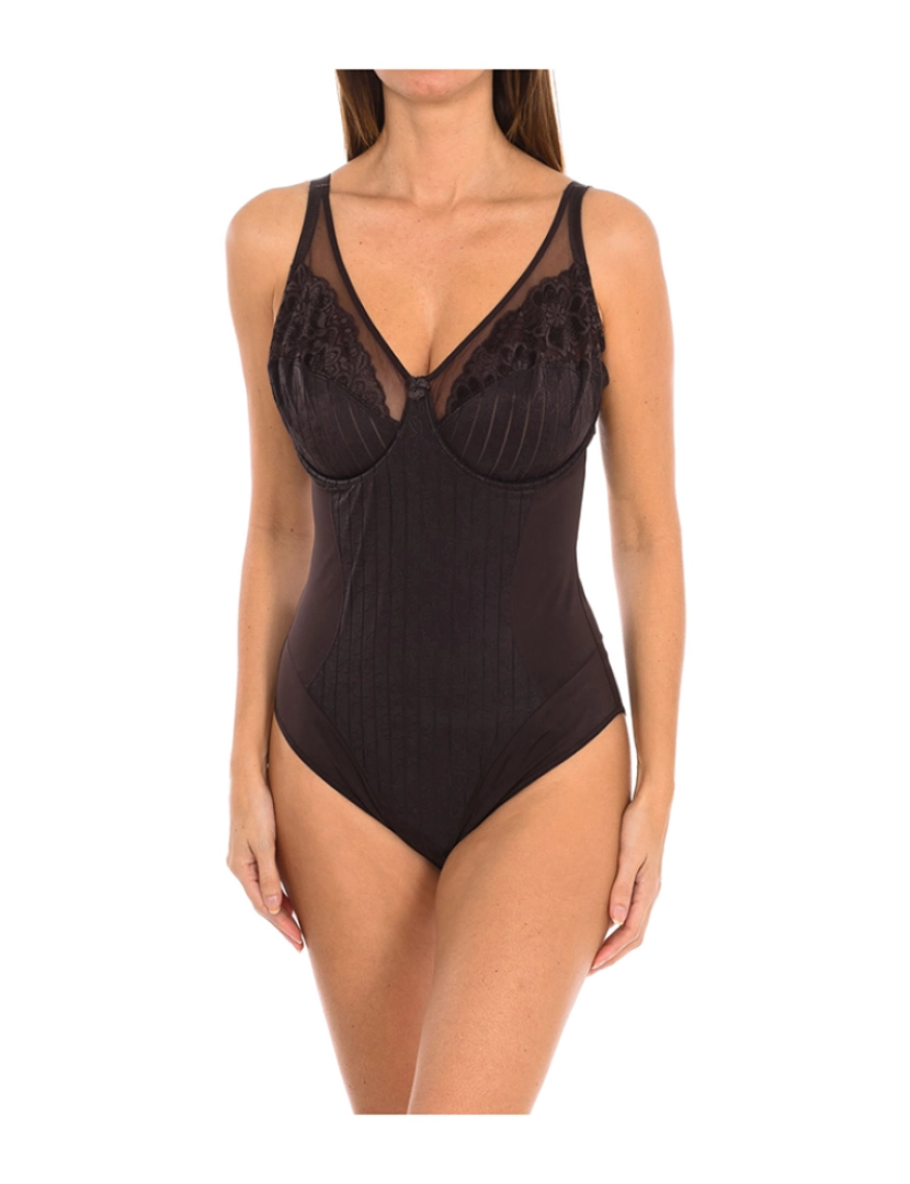 Selene - Body feminino com aro e renda 