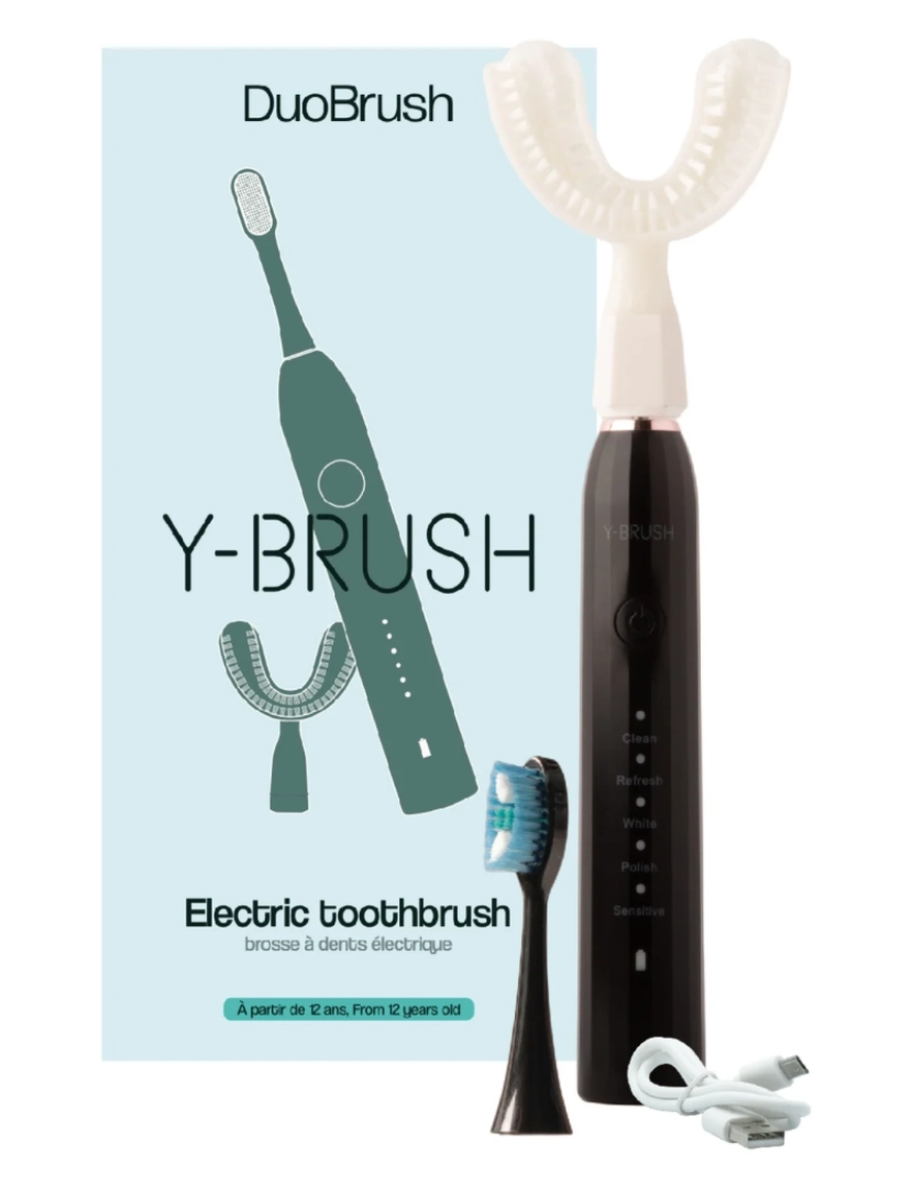 Y-Brush - Escova de Dentes Elétrica Sônica DuoBrush