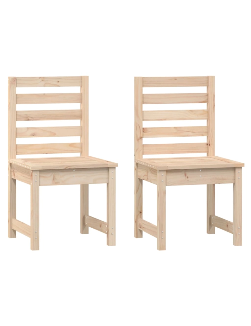 imagem de vidaXL Cadeiras de jardim 2 pcs 50x48x91,5 cm pinho maciço1