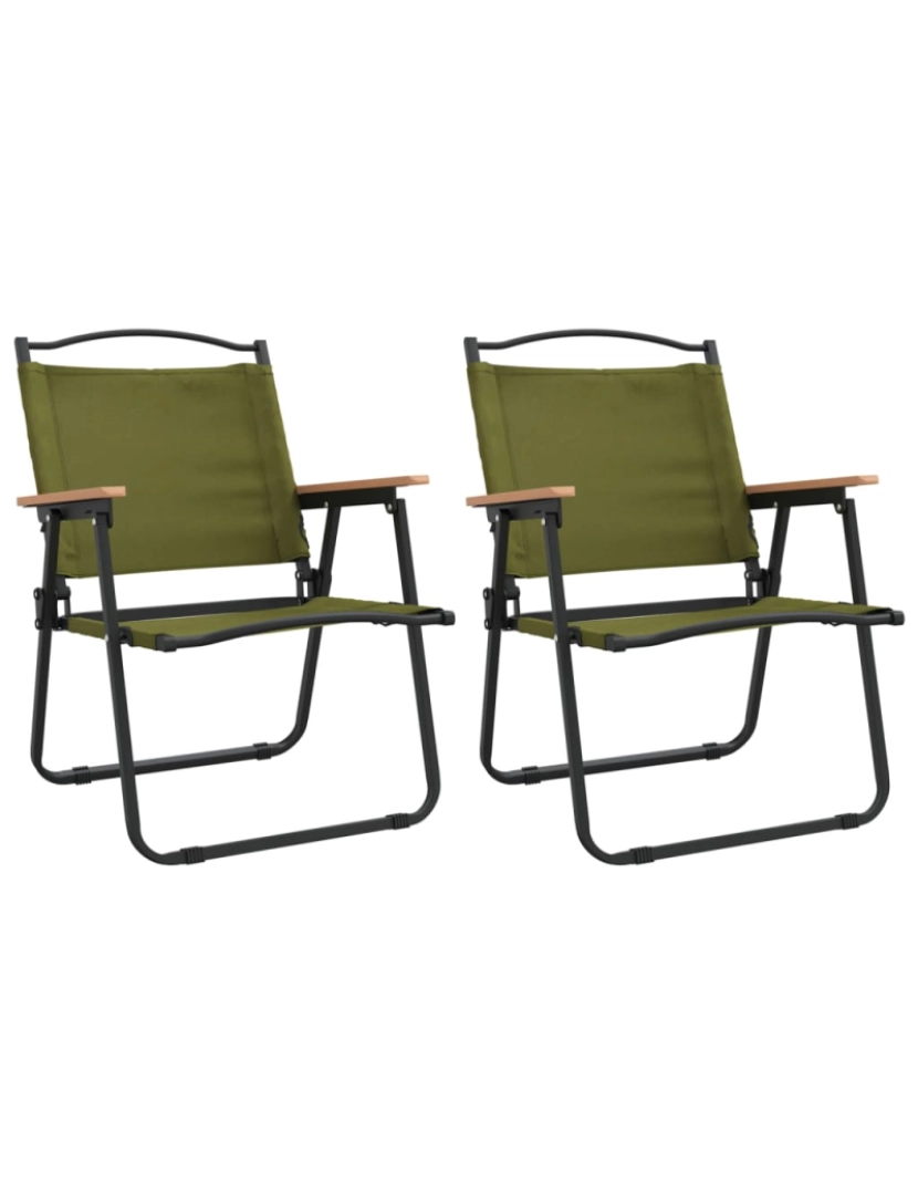 Vidaxl - vidaXL Cadeiras de campismo 2 pcs 54x55x78 cm tecido oxford verde