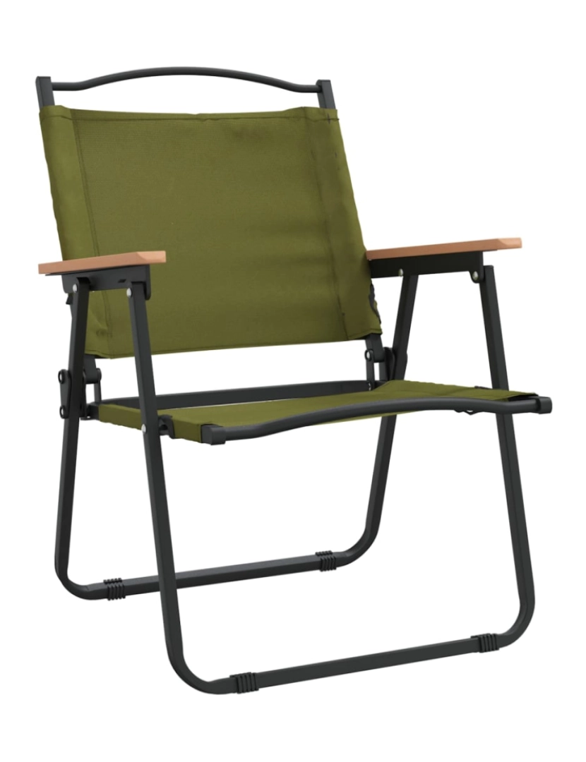 imagem de vidaXL Cadeiras de campismo 2 pcs 54x55x78 cm tecido oxford verde4