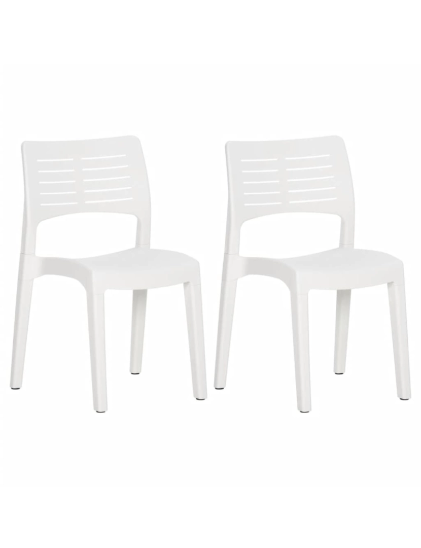 Vidaxl - vidaXL Cadeiras de jardim 2 pcs polipropileno branco