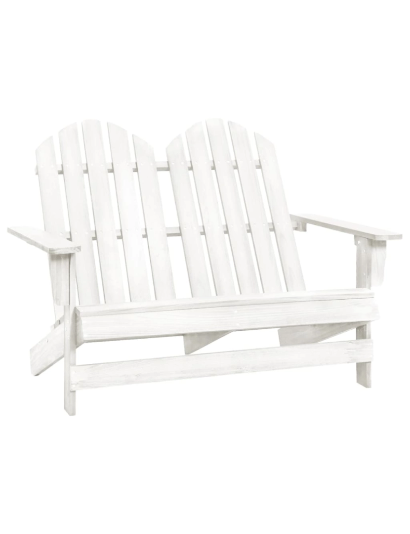 Vidaxl - vidaXL Cadeira de jardim Adirondack 2 lugares abeto maciço branco