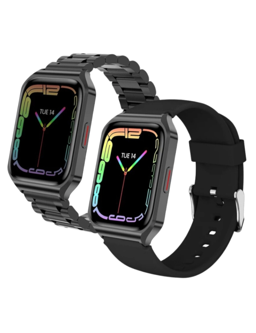 imagem de Smartwatch TW3 2 Braceletes   Preto1