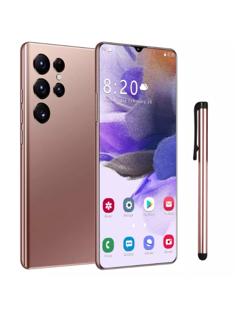 OEM - Smartphone T22U 6.3'', 1GB RAM, 8GB ROM 2400mAh, Android 8.1, OFERTA CAPA + VIDRO TEMPERADO + CANETA TÁCTIL   Rosa