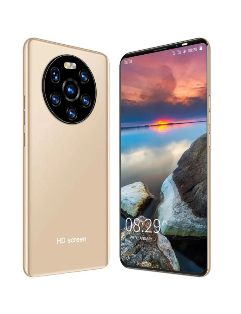 OEM - Smartphone V3 Dual SIM 5.8”, MTK6763 4 Core 1.3GHz, 1Gb RAM + 8Gb ROM, Android 9.1   Dourado