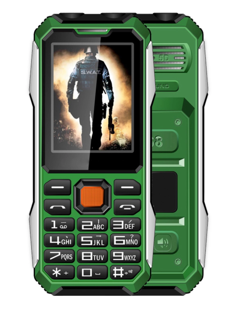 imagem de Telemóvel Anti Choque A6+ Dual SIM 2.4'', Single Core, 32 Mb RAM + 32 Mb ROM   Verde1