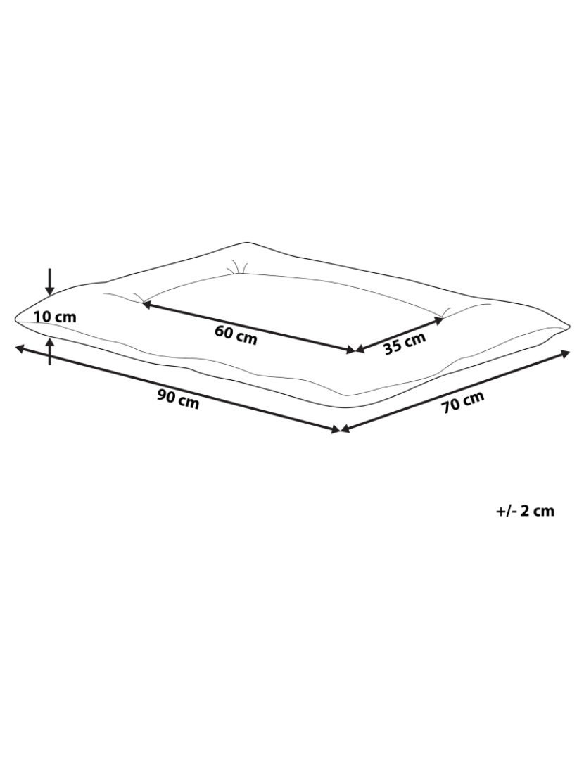 imagem de Cama para animal de estimação em castanho 90 x 70 cm KARANTU2