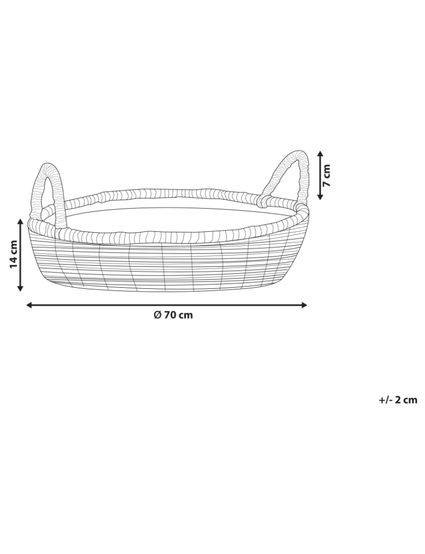 imagem de Cama para animal de estimação em algodão cinzento ø 70 cm DALAMAN2