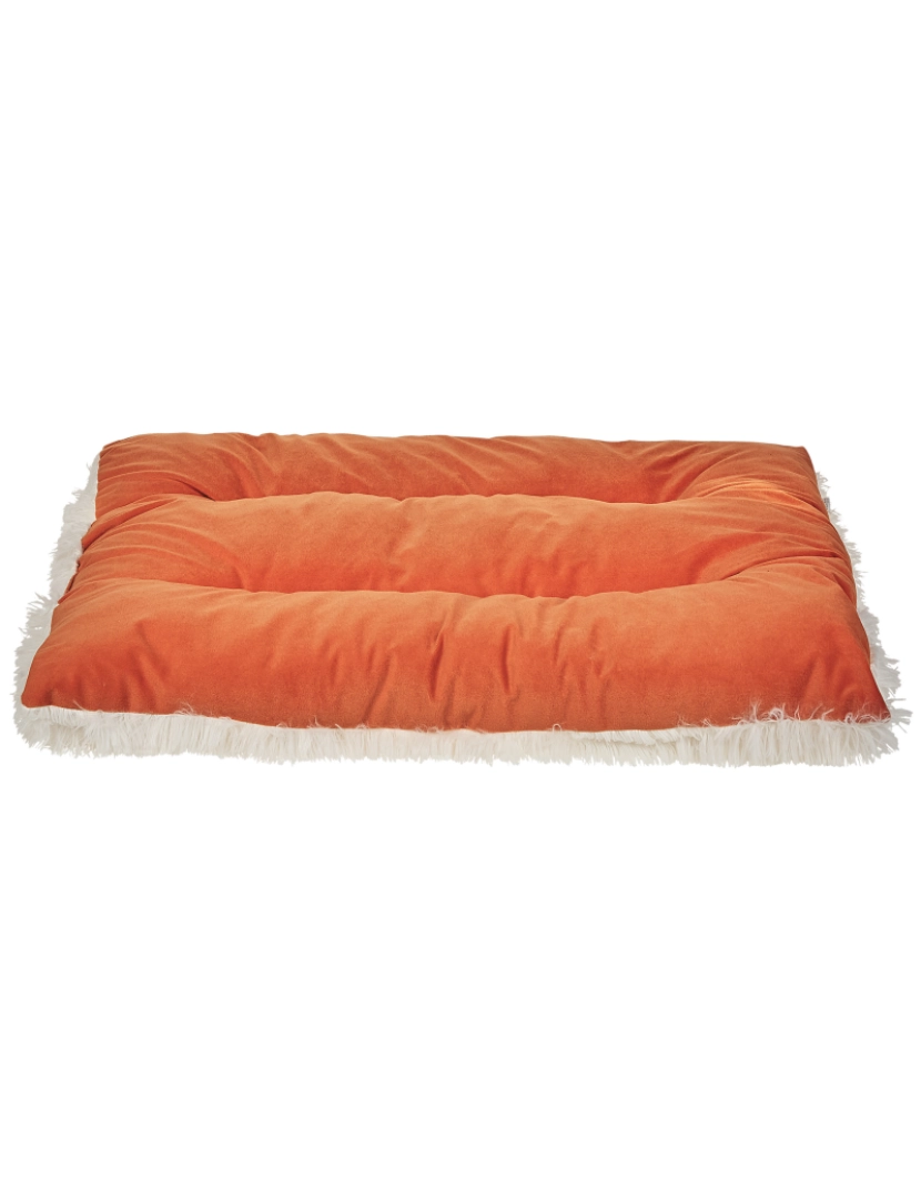 imagem de Cama para animal de estimação em veludo laranja 70 x 55 cm ERGANI4