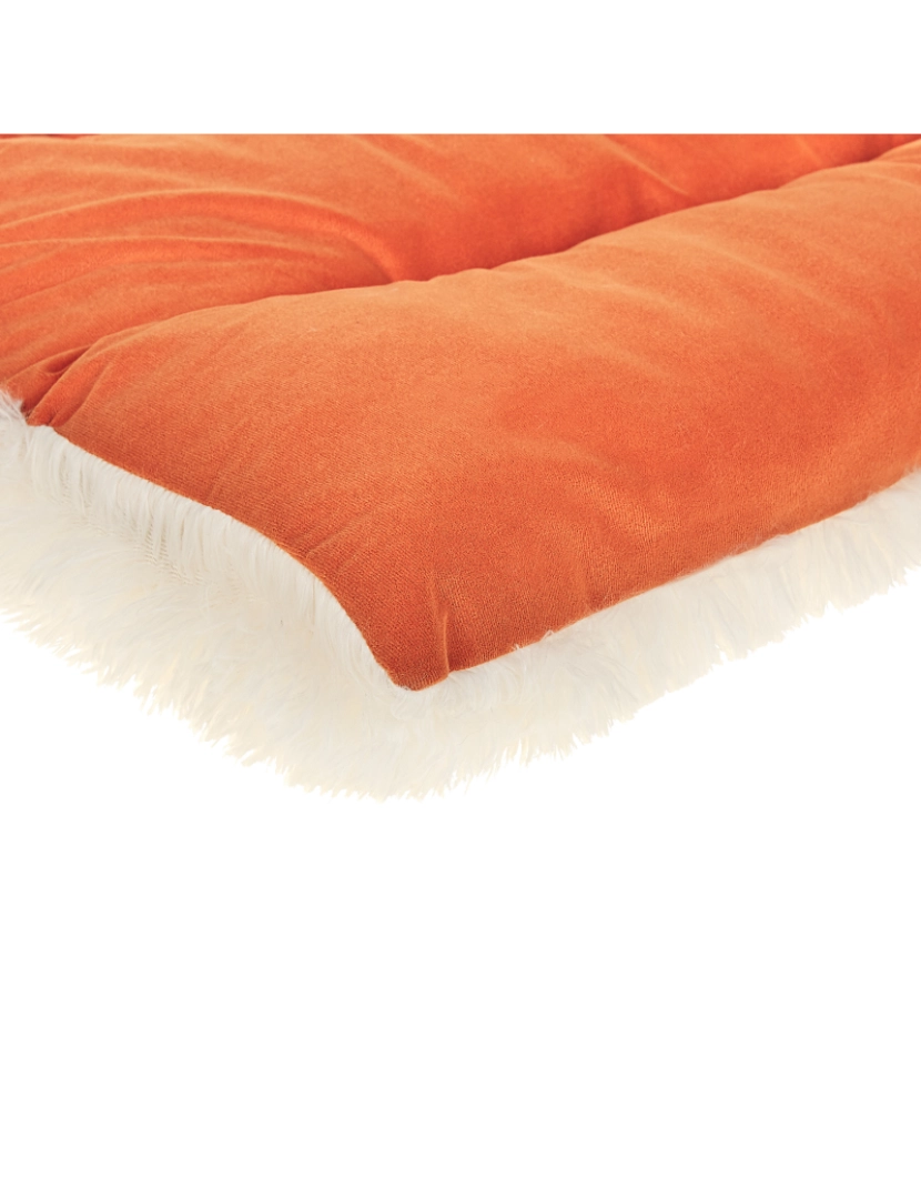 imagem de Cama para animal de estimação em veludo laranja 70 x 55 cm ERGANI5