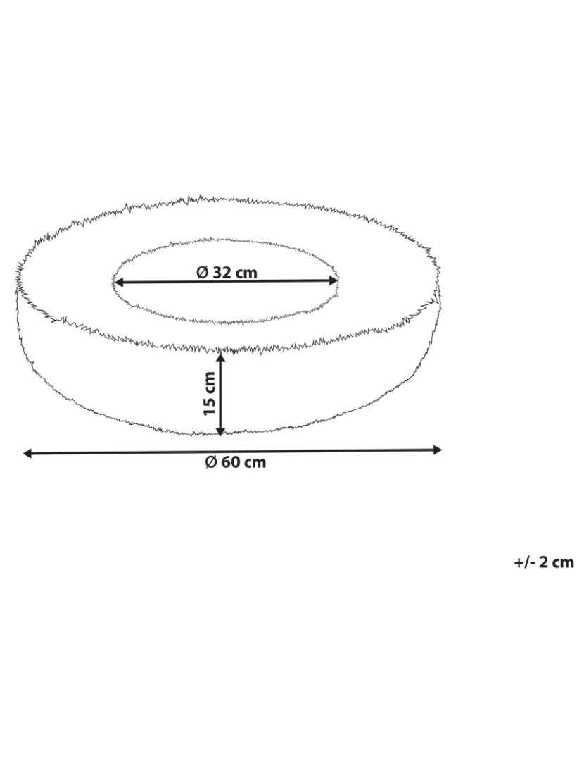 imagem de Cama para animal em pele sintética cinzenta clara ⌀ 60 cm KULU2