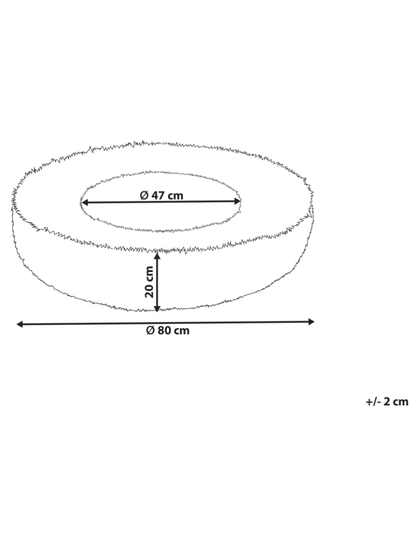 imagem de Cama para animal em pele sintética rosa ⌀ 80 cm KULU2