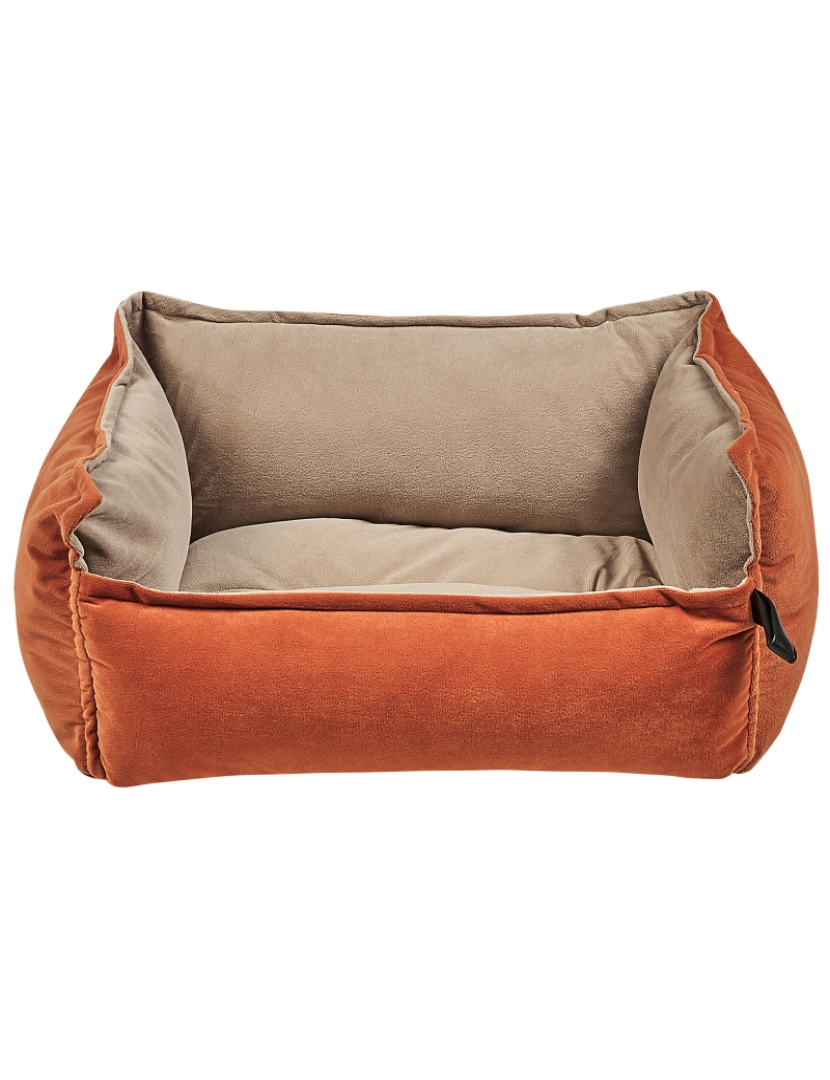 imagem de Cama de animal em veludo laranja e creme 50 x 35 cm IZMIR6