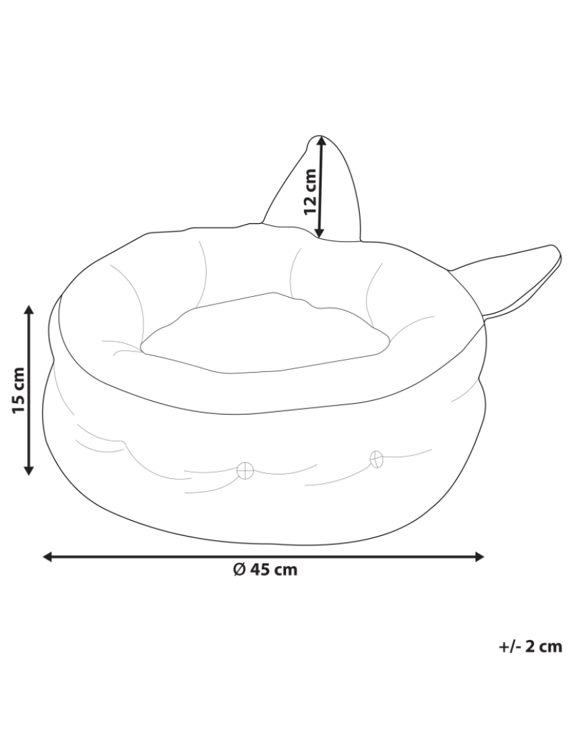 Beliani - Cama para animal de estimação cinzenta 45 x 45 cm KEPEZ