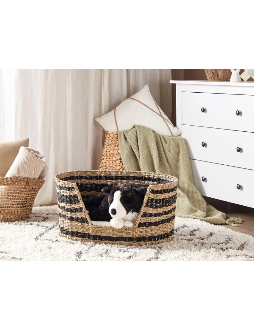 Beliani - Cama para animal de estimação em fibra de algas marinhas cor natural 65 x 44 cm DURBAN