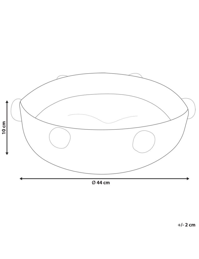 imagem de Cama para animal de estimação em algodão creme ø 44 cm ORTACA2