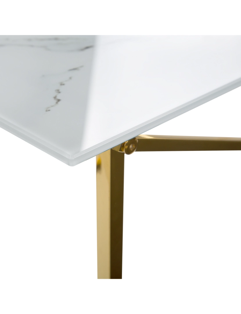 imagem de Mesa de centro efeito de mármore branco com dourado EMPORIA5