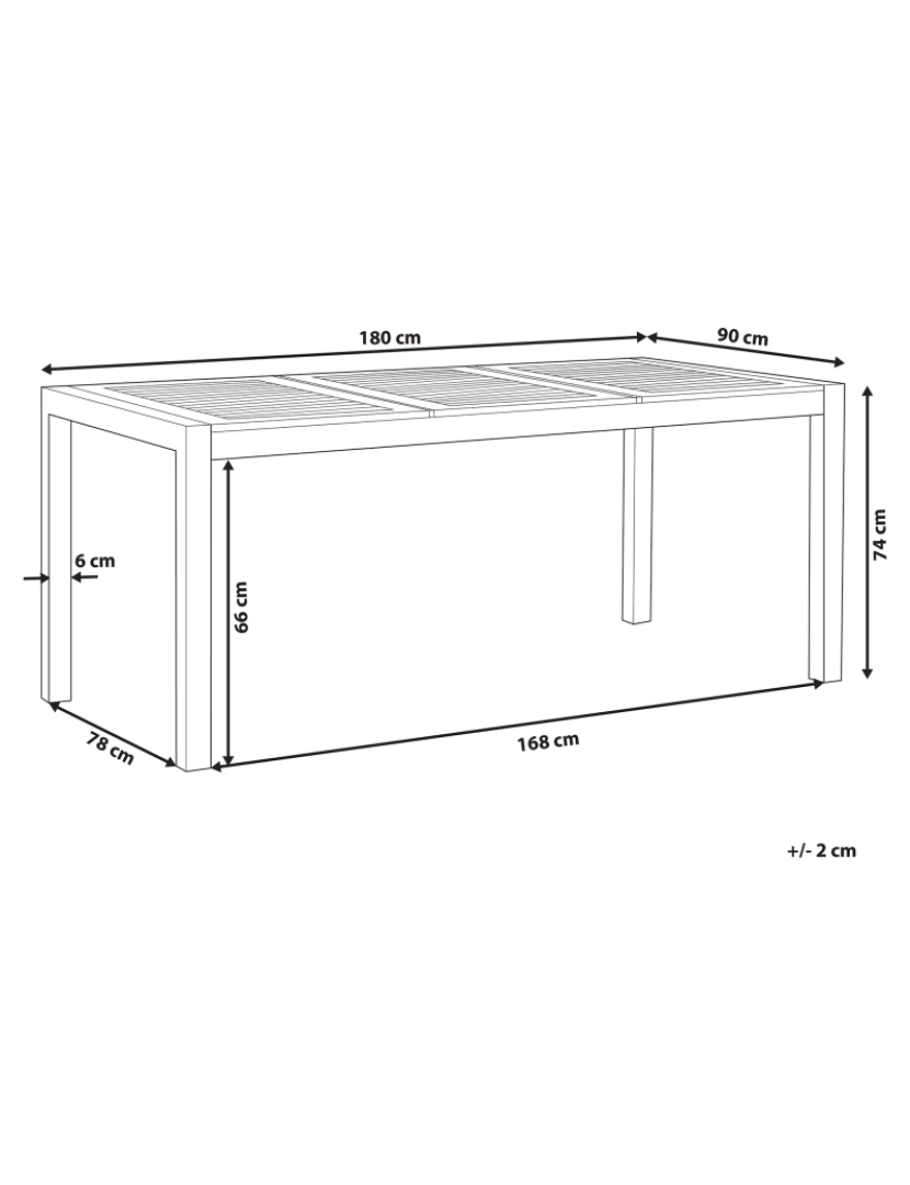 imagem de Mesa de jardim 180 x 90 cm Tamanhos Diversos2