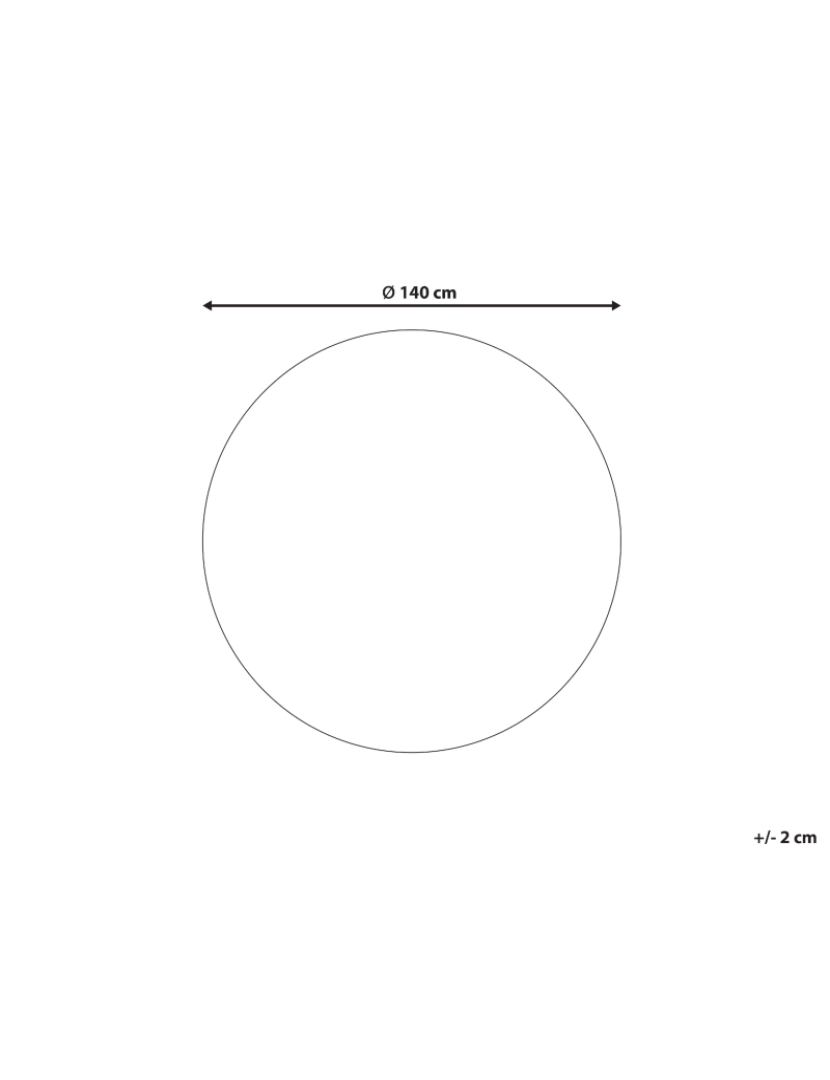 imagem de Tapete redondo em algodão azul e creme ⌀ 140 cm LEVENTLER3