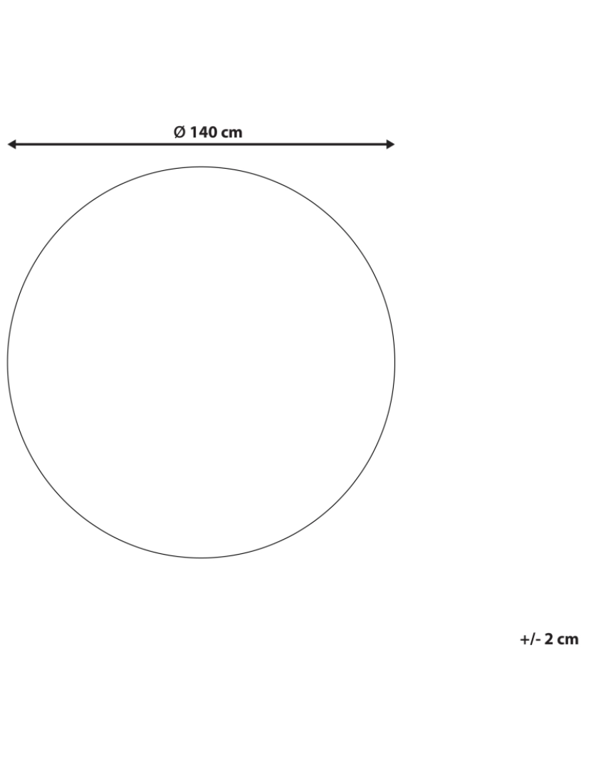 imagem de Tapete redondo de juta creme e preto ⌀ 140 cm ARTORA3