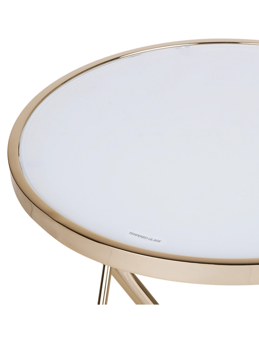 imagem de Mesa de apoio branca com dourado MERIDIAN II4