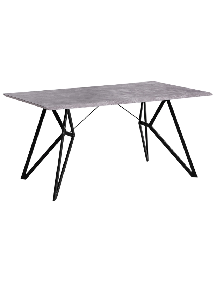 imagem de Mesa de jantar com efeito de betão 160 x 90 cm BUSCOT2