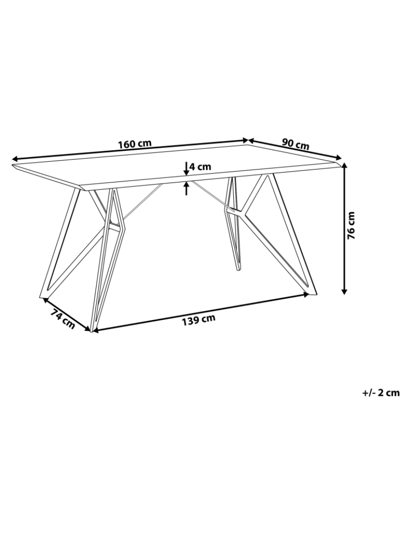 imagem de Mesa de jantar com efeito de betão 160 x 90 cm BUSCOT3