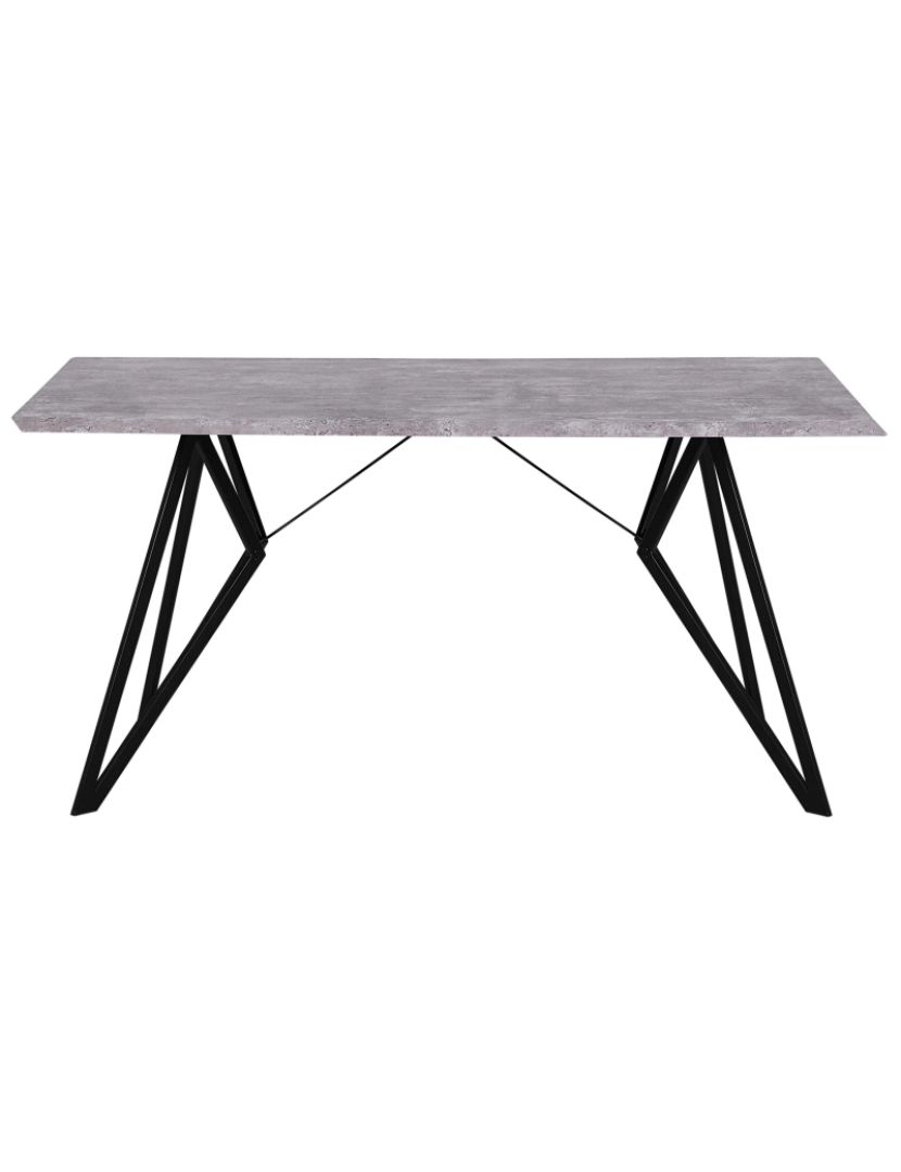 imagem de Mesa de jantar com efeito de betão 160 x 90 cm BUSCOT4