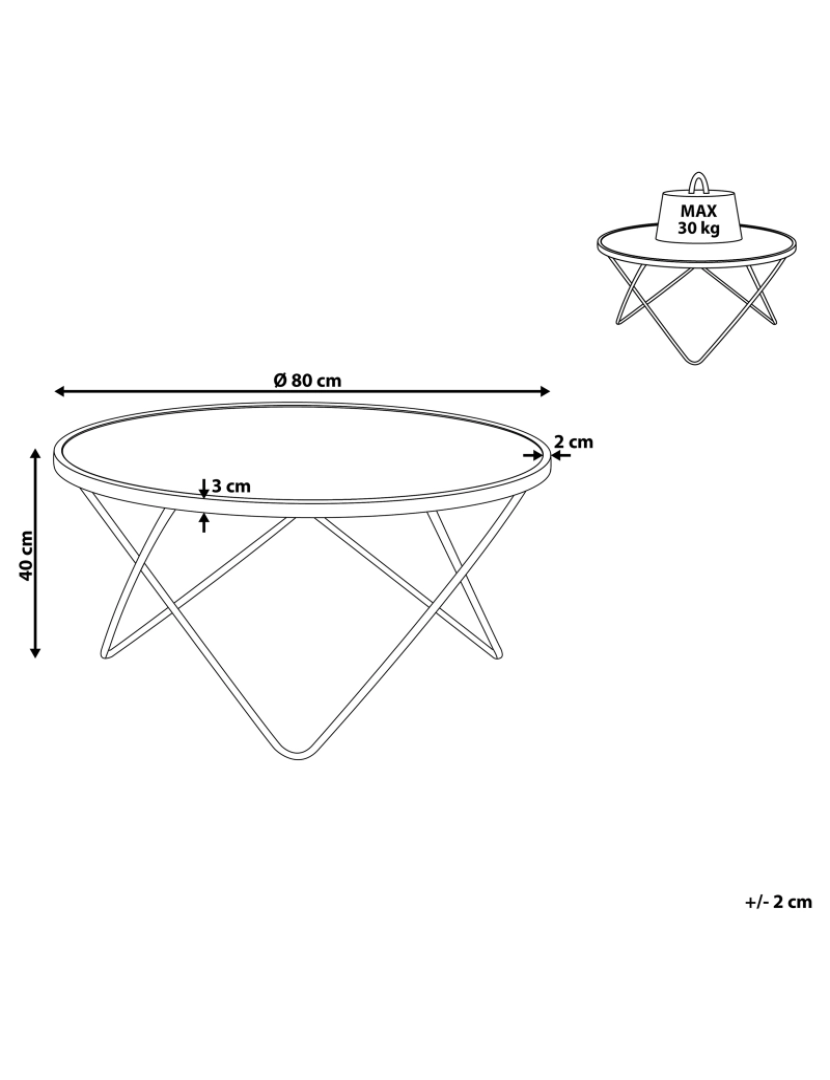 imagem de Mesa de centro efeito de mármore com dourado MERIDIAN II3