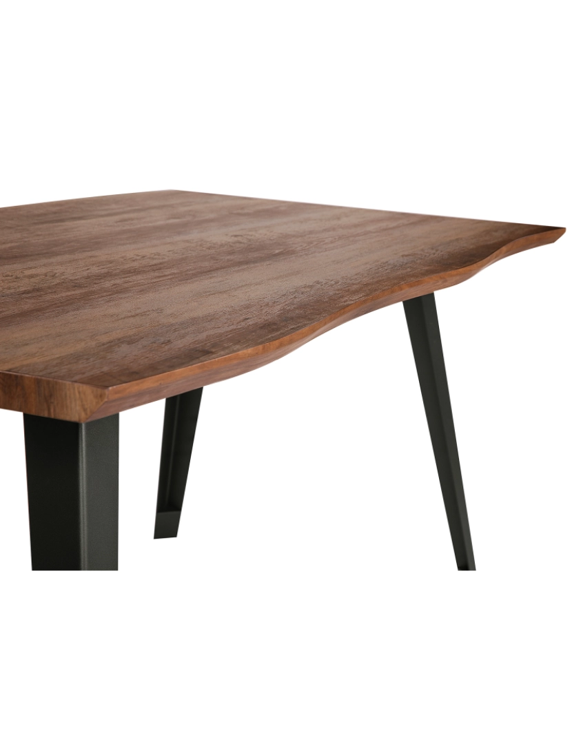 imagem de Mesa de jantar castanha e preta 160 x 90 cm WITNEY5