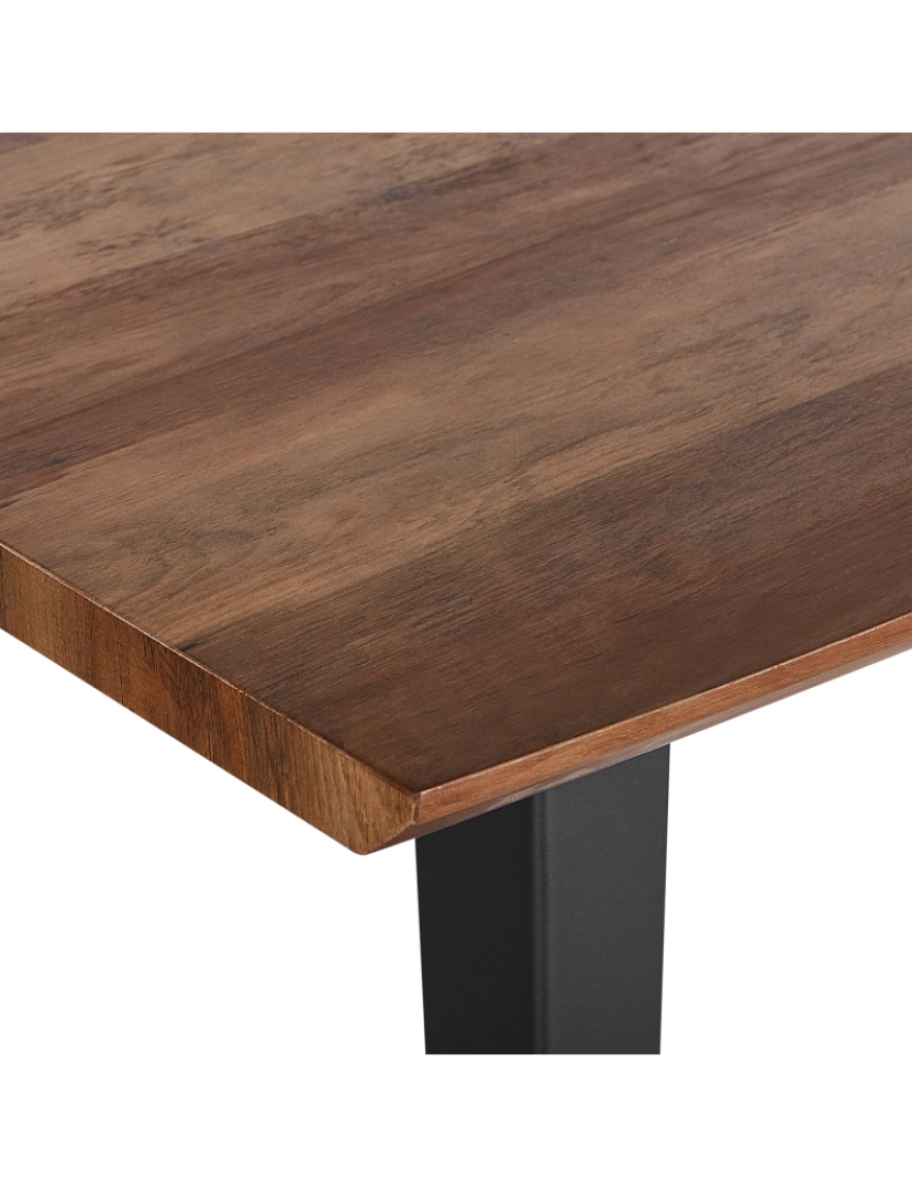 imagem de Mesa de jantar castanha e preta 160 x 90 cm WITNEY7