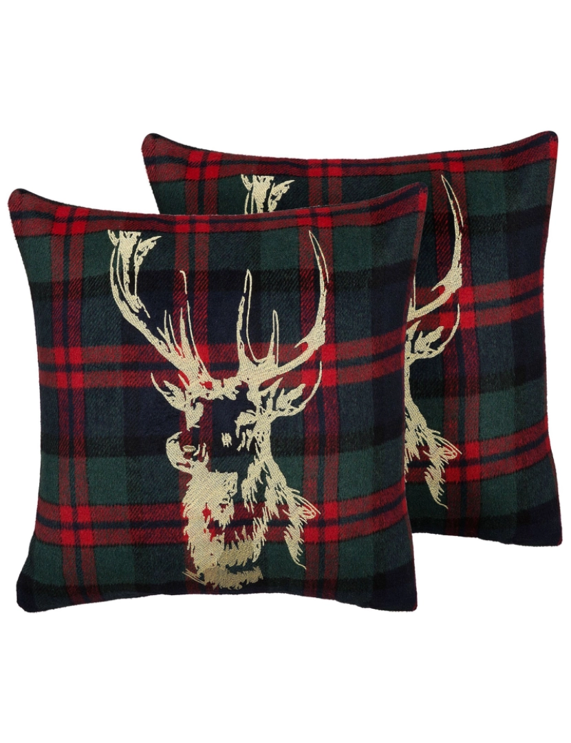 imagem de Conjunto de 2 almofadas Vermelho RUDOLPH 45 x 45 cm2