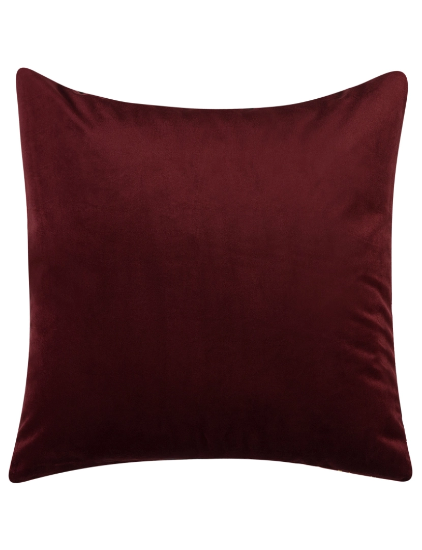 imagem de Conjunto de 2 almofadas Veludo Vermelho CALLA 45 x 45 cm4