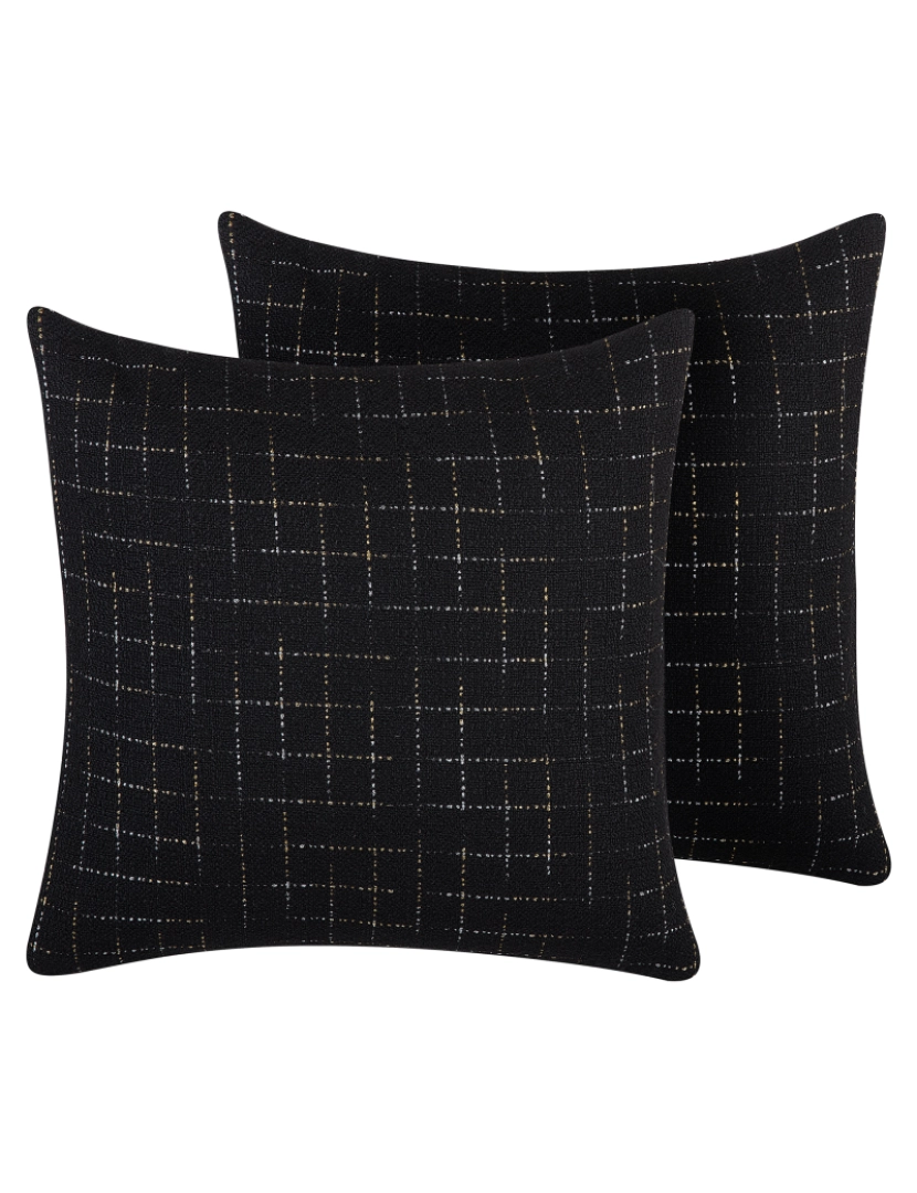 imagem de Conjunto de 2 almofadas Preto BELLFLOWER 45 x 45 cm2