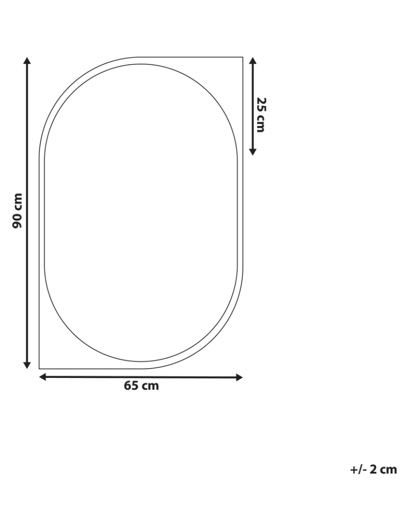 imagem de Espelho 90 cm Dourado HIREL3