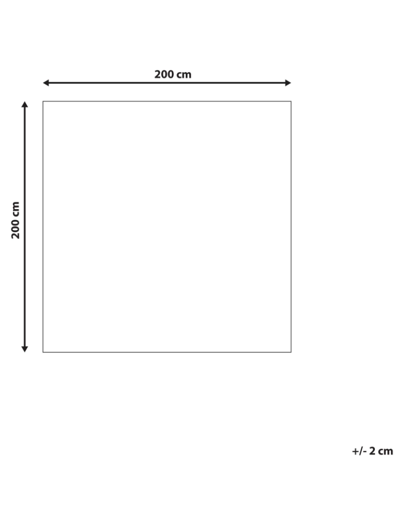 imagem de Tapete castanho claro 200 x 200 cm EVREN3