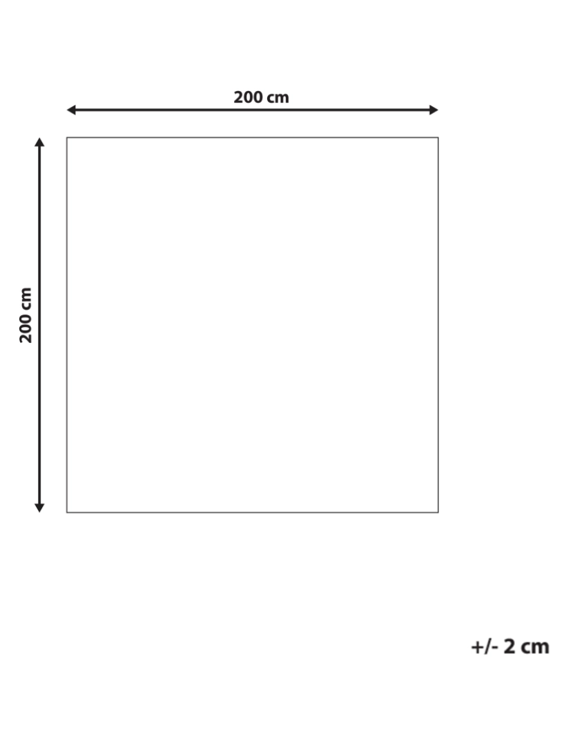 imagem de Tapete vermelho 200 x 200 cm EVREN3