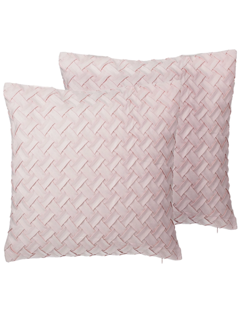 imagem de Conjunto de 2 almofadas Rosa TITHONIA 45 x 45 cm2