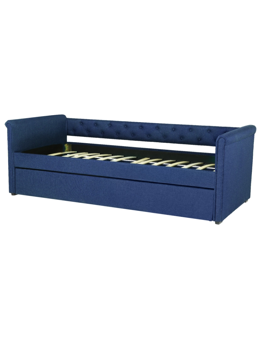 imagem de Cama dupla em tecido azul marinho 80 x 200 cm LIBOURNE7