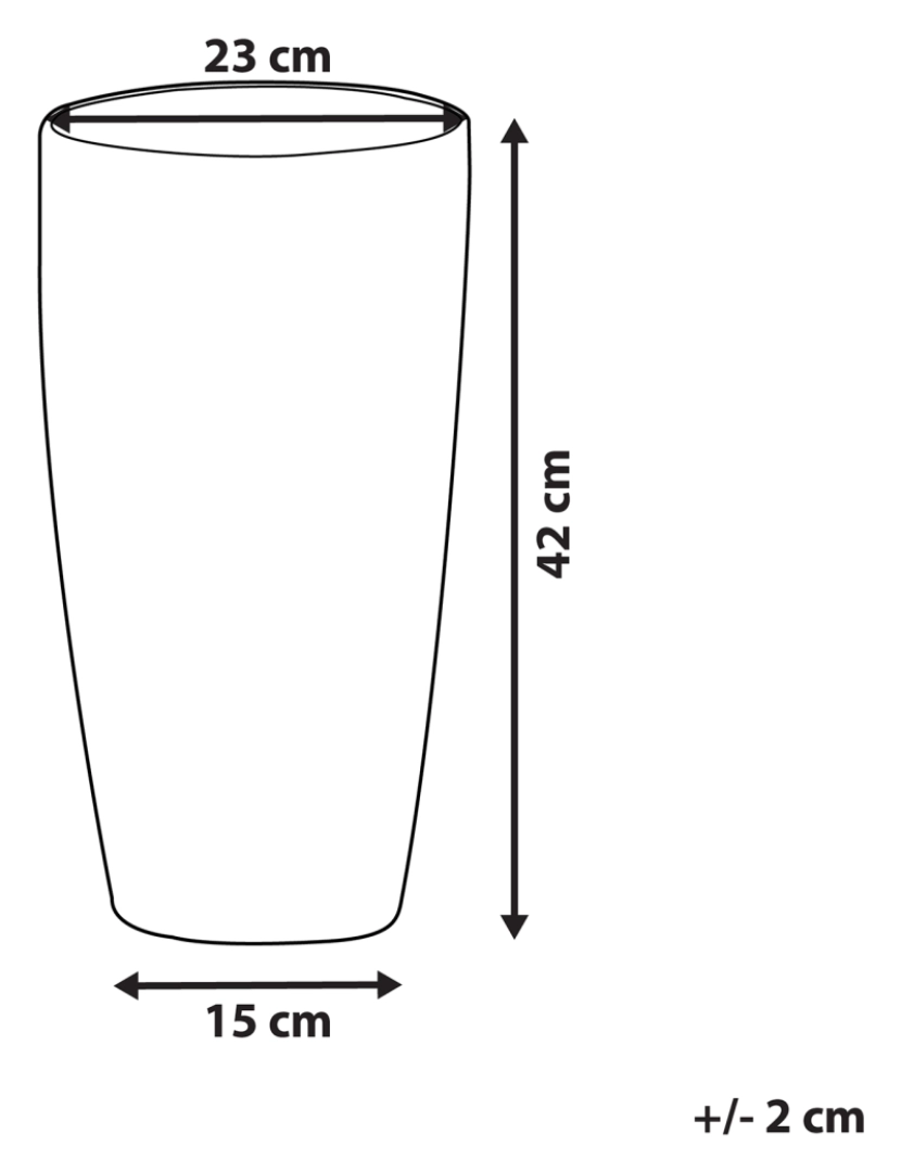 imagem de Vaso para plantas com efeito de mármore branca 23 x 23 x 42 cm LIMENARI3