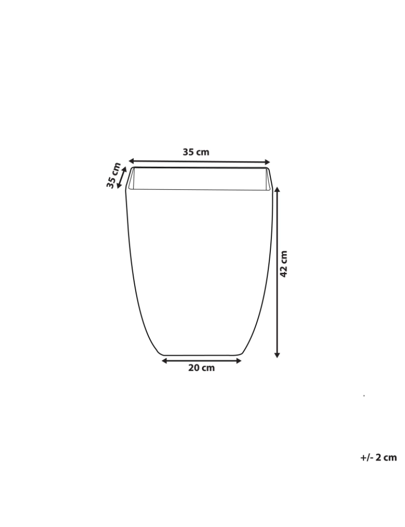 imagem de Vaso para plantas com efeito de mármore branco 35 x 35 x 42 cm MIRO3