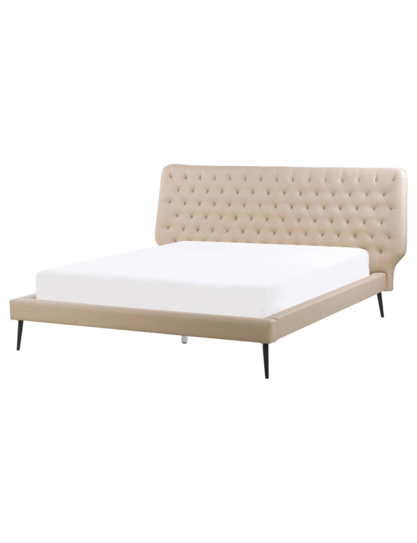 imagem de Conjunto creme de 4 peças com cama para quarto de dormir 160 x 200 cm ESSONNE4